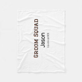 Groom Groomsmanバチェロレッテの追加の名前 フリースブランケット