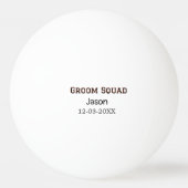 Groom Groomsmanバチェロレッテの追加の名前 卓球ボール (裏面)