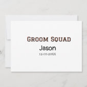 Groom Groomsmanバチェロレッテの追加の名前 招待状 (裏面)