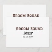 Groom Groomsmanバチェロレッテの追加の名前 招待状 (正面/裏面)