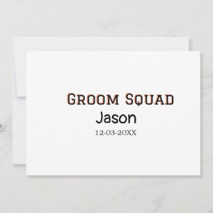 Groom Groomsmanバチェロレッテの追加の名前 招待状