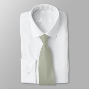 Groom Groomsmen Initials Soft Sage Green Wedding ネクタイ