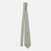 Groom Groomsmen Initials Soft Sage Green Wedding ネクタイ (裏面)