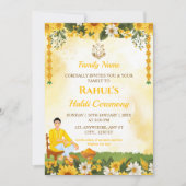 Groom Haldi Ceremony Invitation Card 招待状 (正面)