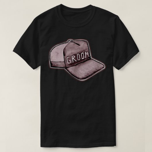 Groom Hat Cute Engagement Wedding Bachelor Party M Tシャツ (デザイン正面)