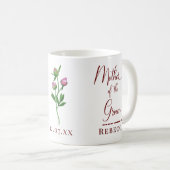 Groom Pink Peony Wedding コーヒーマグカップ (正面右)