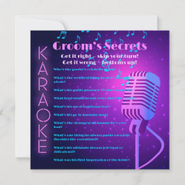 Groom’s Secrets Bachelor Party Trivia Card シーズンカード