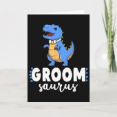 Groom Saurus Dinosaur Engagement Wedding Couples M カード (正面)