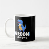 Groom Saurus Dinosaur Engagement Wedding Couples M コーヒーマグカップ (左)
