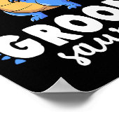 Groom Saurus Dinosaur Engagement Wedding Couples M ポスター (角)