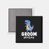 Groom Saurus Dinosaur Engagement Wedding Couples M マグネット (正面/裏面)