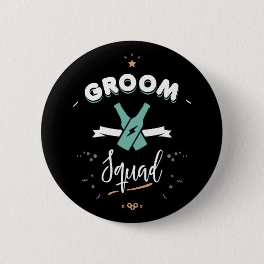 Groom squad 缶バッジ (正面)