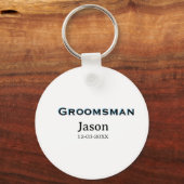 Groom Squad groomsman bachelorette party add name  キーホルダー (正面)