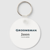 Groom Squad groomsman bachelorette party add name  キーホルダー (裏面)