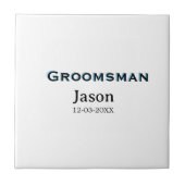 Groom Squad groomsman bachelorette party add name  タイル (正面)