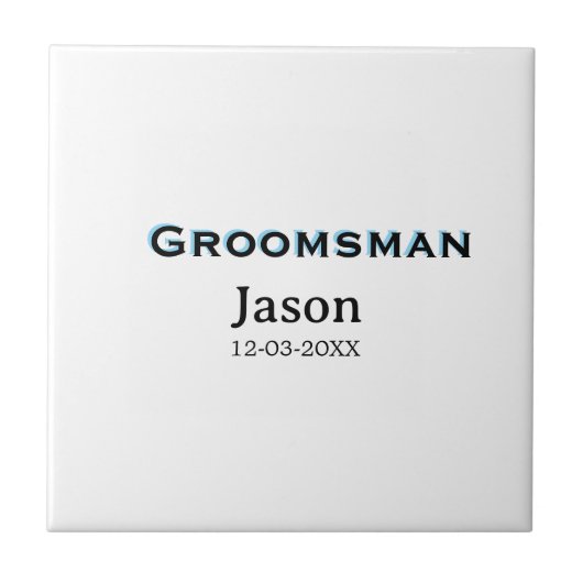 Groom Squad groomsman bachelorette party add name  タイル (正面)