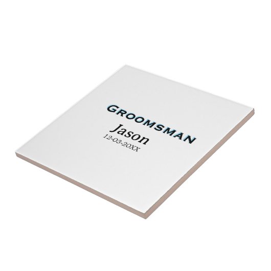 Groom Squad groomsman bachelorette party add name  タイル (側面)