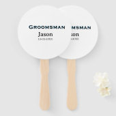 Groom Squad groomsman bachelorette party add name  ハンドファン (正面&裏面)