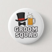 Groom Squad Hat and Beer Button Pin 缶バッジ (正面)