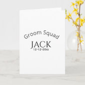 Groom squad name date year bold letter bachelorett カード (黄色い花)