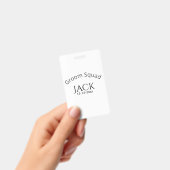 Groom squad name date year bold letter bachelorett バッジ (手持ち)