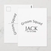 Groom squad name date year bold letter bachelorett ポストカード (正面/裏面)