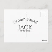 Groom squad name date year bold letter bachelorett ポストカード (裏面)