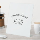 Groom squad name date year bold letter bachelorett 台座サイン (インサイチュ)