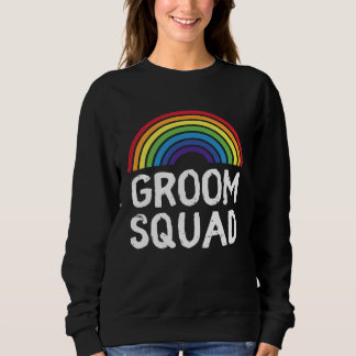 Groom Squad Pride Wedding LGBT Gay Bachelor Party  スウェットシャツ