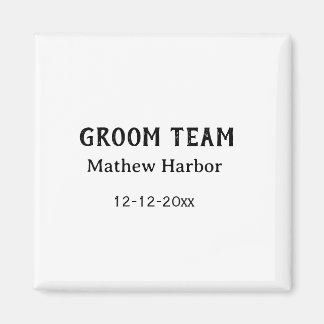 Groom team groomsman name date bachelore party マグネット