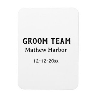 Groom team groomsman name date bachelore party マグネット