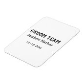 Groom team groomsman name date bachelore party マグネット (左側)