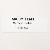 Groom team groomsman name date bachelore party ヨガマット (裏面(横))