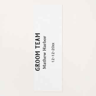 Groom team groomsman name date bachelore party ヨガマット