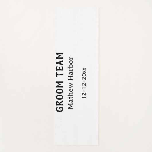 Groom team groomsman name date bachelore party ヨガマット (正面)
