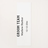 Groom team groomsman name date bachelore party ヨガマット (裏面)