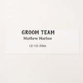 Groom team groomsman name date bachelore party ヨガマット (正面(横))