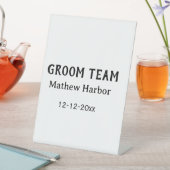 Groom team groomsman name date bachelore party 台座サイン (インサイチュ)