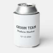 Groom team groomsman name date bachelore party 缶クーラー (缶裏面)