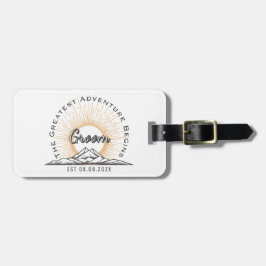 Groom The Greatest Adventure Begins Personalized ラゲッジタグ