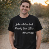 Groom Wedding Custom Shirt - Just Married Husband Tシャツ