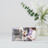 Groomer Brushing Dog Fur 名刺 (スタンド正面)