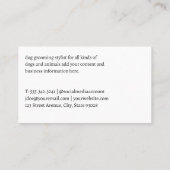 Groomer Brushing Dog Fur 名刺 (裏面)