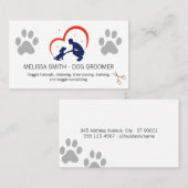 Groomer Care Logo | Dog Paw 名刺 (正面/裏面)