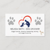 Groomer Care Logo | Dog Paw 名刺 (正面)