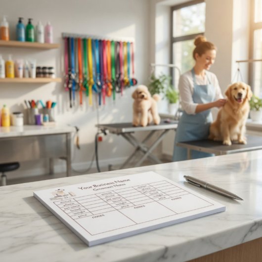 Groomer’s Notes & Pet Client Tracking Notepad ノートパッド