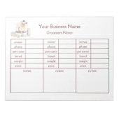 Groomer’s Notes & Pet Client Tracking Notepad ノートパッド (正面)