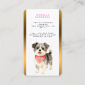 Grooming Dog Personalized Gold Elegant Collection 名刺 (正面)