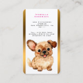 Grooming Dog Personalized Luxury Modern Collection 名刺 (正面)