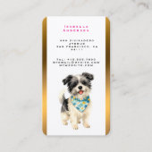 Grooming Dog Personalized Luxury Trendy Collection 名刺 (正面)